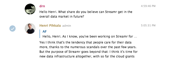 Transcript: Telegram AMA with Henri Pihkala — 13th March 2019