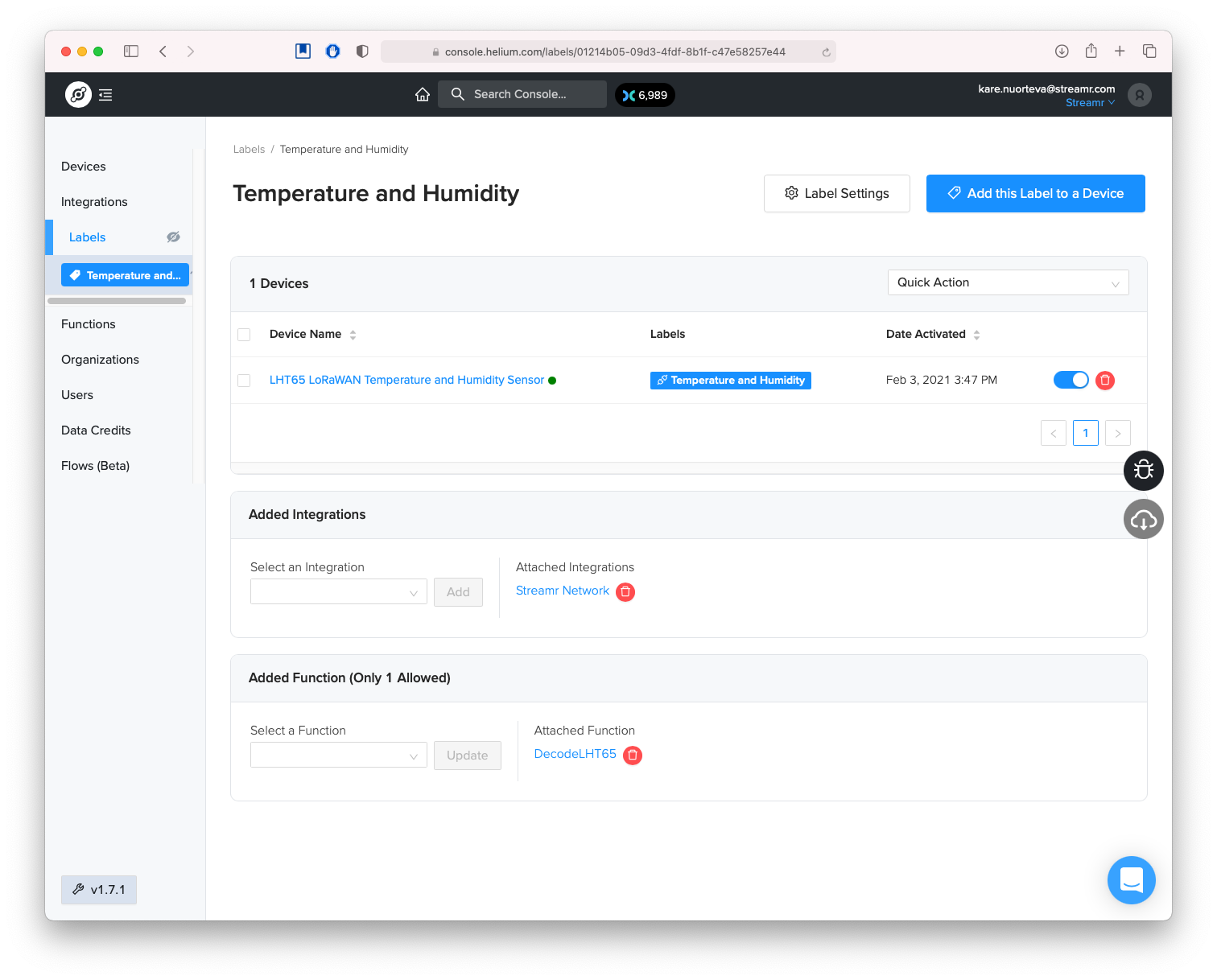 Helium & Streamr: an end-to-end pipeline for connecting, delivering, and monetizing IoT Data