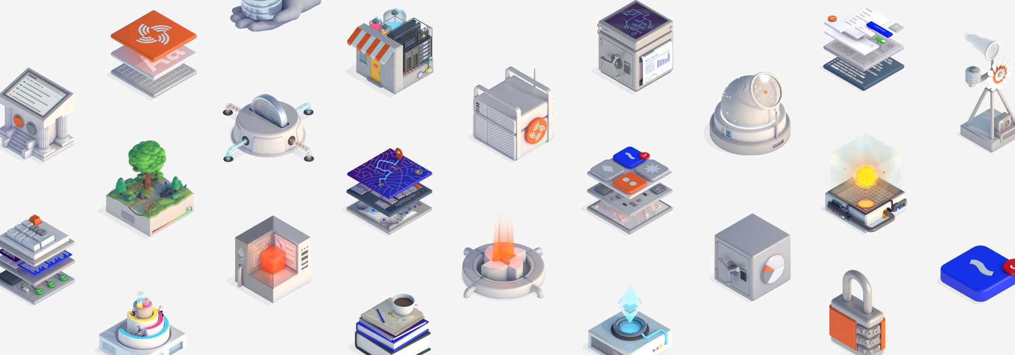 Streamr icons by artist Stuart Wade